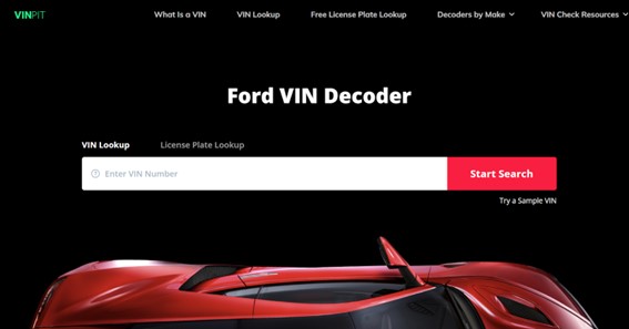 VinPit: Free Ford VIN Decoder & Lookup